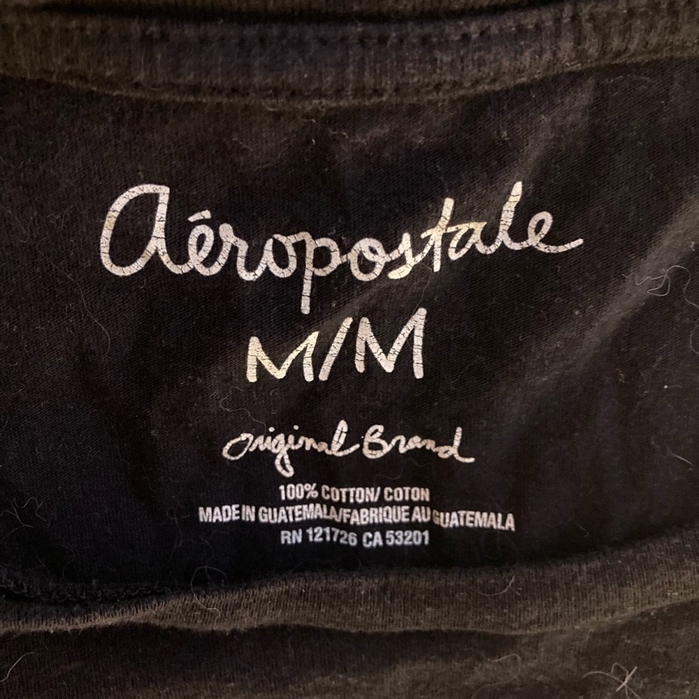 Aeropostale Black Graphic Tee